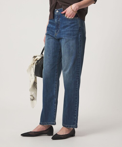 green label relaxing（グリーンレーベルリラクシング）の「［size SHORT/TALLあり］ストレート デニム パンツ（デニムパンツ・レディース・ネイビー/コバルトブルー・SHORT/34/36/38/40/TALL）」の4枚目の写真