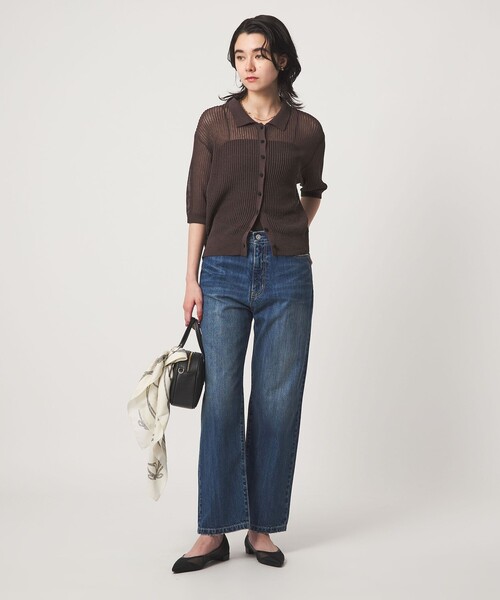 green label relaxing（グリーンレーベルリラクシング）の「［size SHORT/TALLあり］ストレート デニム パンツ（デニムパンツ・レディース・ネイビー/コバルトブルー・SHORT/34/36/38/40/TALL）」の5枚目の写真