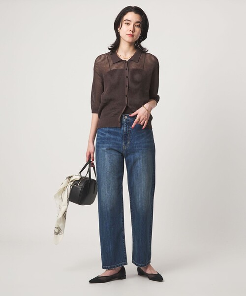 green label relaxing（グリーンレーベルリラクシング）の「［size SHORT/TALLあり］ストレート デニム パンツ（デニムパンツ・レディース・ネイビー/コバルトブルー・SHORT/34/36/38/40/TALL）」の6枚目の写真
