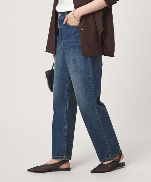 green label relaxing（グリーンレーベルリラクシング）の「［size SHORT/TALLあり］ストレート デニム パンツ（デニムパンツ・レディース・ネイビー/コバルトブルー・SHORT/34/36/38/40/TALL）」の9枚目の写真