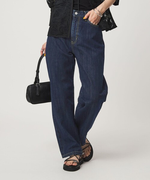 green label relaxing（グリーンレーベルリラクシング）の「［size SHORT/TALLあり］ストレート デニム パンツ（デニムパンツ・レディース・ネイビー/コバルトブルー・SHORT/34/36/38/40/TALL）」の12枚目の写真