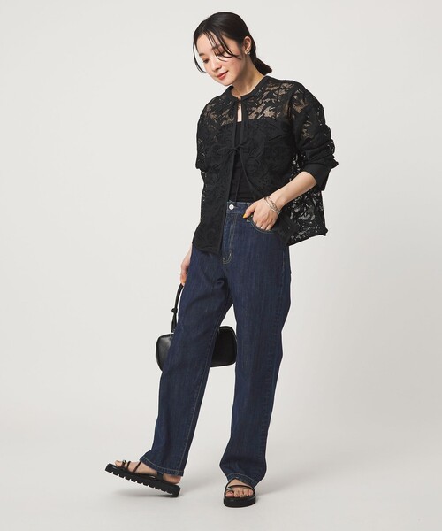 green label relaxing（グリーンレーベルリラクシング）の「［size SHORT/TALLあり］ストレート デニム パンツ（デニムパンツ・レディース・ネイビー/コバルトブルー・SHORT/34/36/38/40/TALL）」の14枚目の写真