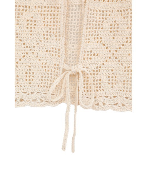 CLANE(クラネ)の「CROCHET CAMI KNIT TOPS(ニット/セーター・レディース・レッド/アイボリー・F)」の9枚目の写真
