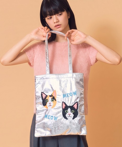 Casselini(キャセリーニ)の「Casselini(キャセリーニ)メタリック刺繍トート(トートバッグ・レディース・シャンパン/ピンク/ブルー/シルバー・FREE)」の21枚目の写真