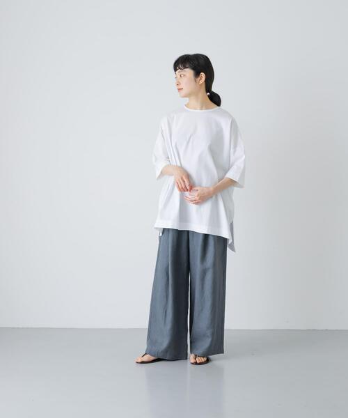 かぐれ(カグレ)の「オーバークルーネックカットソー(Tシャツ/カットソー・レディース・ブラック/オフホワイト・FREE)」の5枚目の写真