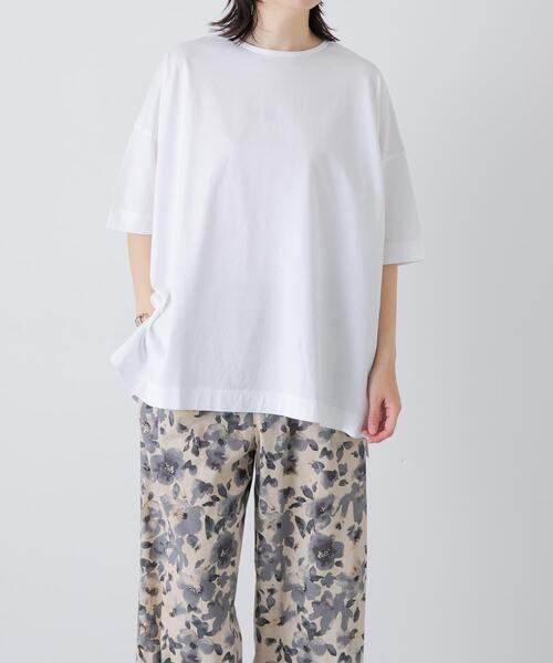 かぐれ(カグレ)の「オーバークルーネックカットソー(Tシャツ/カットソー・レディース・ブラック/オフホワイト・FREE)」の6枚目の写真