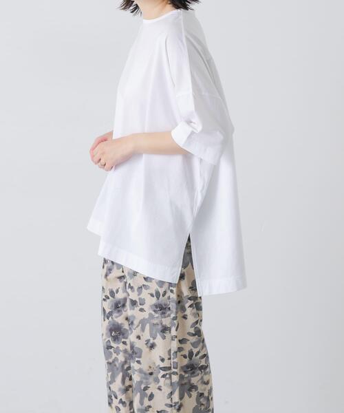 かぐれ(カグレ)の「オーバークルーネックカットソー(Tシャツ/カットソー・レディース・ブラック/オフホワイト・FREE)」の7枚目の写真