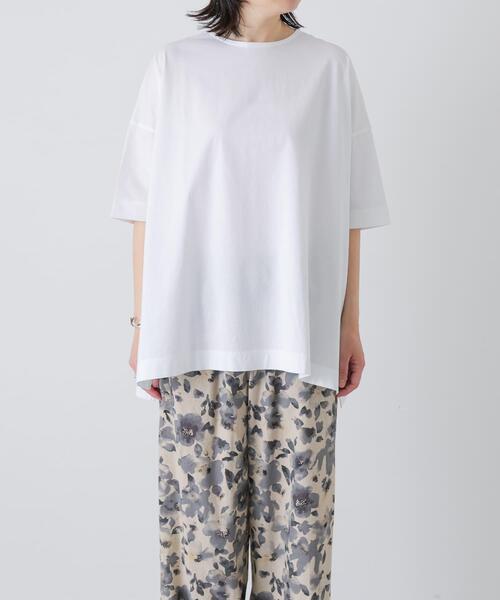 かぐれ(カグレ)の「オーバークルーネックカットソー(Tシャツ/カットソー・レディース・ブラック/オフホワイト・FREE)」の10枚目の写真