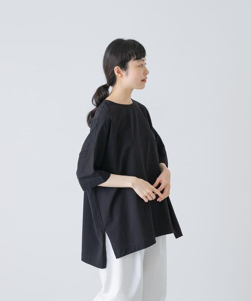 かぐれ(カグレ)の「オーバークルーネックカットソー(Tシャツ/カットソー・レディース・ブラック/オフホワイト・FREE)」の18枚目の写真