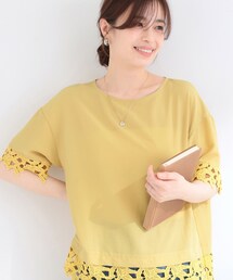 【洗濯後しわになりにくい/S-LL】コーデの主役になる レース付きブラウス