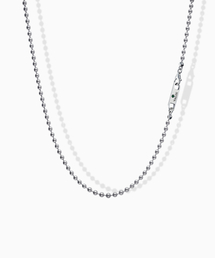 VALIK（バリク）の「[925シルバー] No.87 グリーンタックボールチェーンネックレス（ネックレス）」