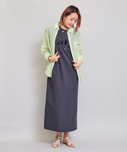 LHELBIE(レルビエ)の「リネンライクオーバーシャツ(シャツ/ブラウス・レディース・イエロー系/ピンク/ブラック/オフホワイト・M)」の19枚目の写真