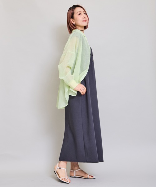 LHELBIE(レルビエ)の「リネンライクオーバーシャツ(シャツ/ブラウス・レディース・イエロー系/ピンク/ブラック/オフホワイト・M)」の18枚目の写真
