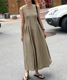 YUGA_YGMC Korean-style Sleeveless cut-and-sew dress