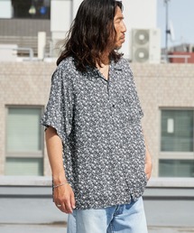 DAN RIVER（ダンリバー ）の「DAN RIVER/ダンリバー 60S BOWLING SHIRT 60年代ボウリングシャツ 柄シャツ 総柄 ヒョウ柄 レオパード柄 スカル ファイヤー スパイダー 蜘蛛の巣 半袖 メンズ 秋 秋服 2026年秋冬（シャツ/ブラウス）」
