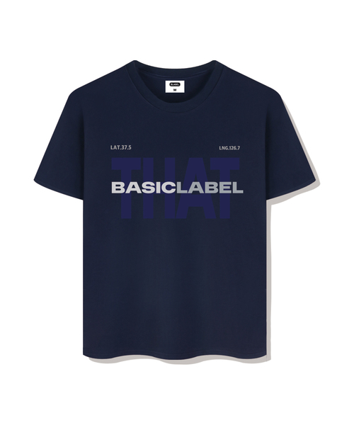 BASIC LABEL（ベーシックラベル）の「Typecomment overfit short-sleeved T-shirt 4 Color [BLSE_1007]（Tシャツ/カットソー・レディース・ネイビー/ブラック/ホワイト/アイボリー・X-LARGE/SMALL/MEDIUM/LARGE）」の4枚目の写真