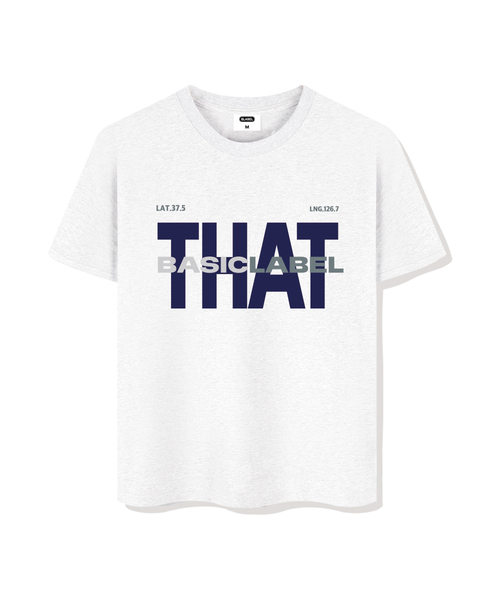 BASIC LABEL（ベーシックラベル）の「Typecomment overfit short-sleeved T-shirt 4 Color [BLSE_1007]（Tシャツ/カットソー・レディース・ネイビー/ブラック/ホワイト/アイボリー・X-LARGE/SMALL/MEDIUM/LARGE）」の2枚目の写真
