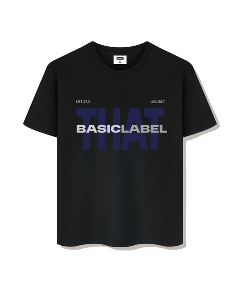 BASIC LABEL（ベーシックラベル）の「Typecomment overfit short-sleeved T-shirt 4 Color [BLSE_1007]（Tシャツ/カットソー・レディース・ネイビー/ブラック/ホワイト/アイボリー・X-LARGE/SMALL/MEDIUM/LARGE）」の3枚目の写真