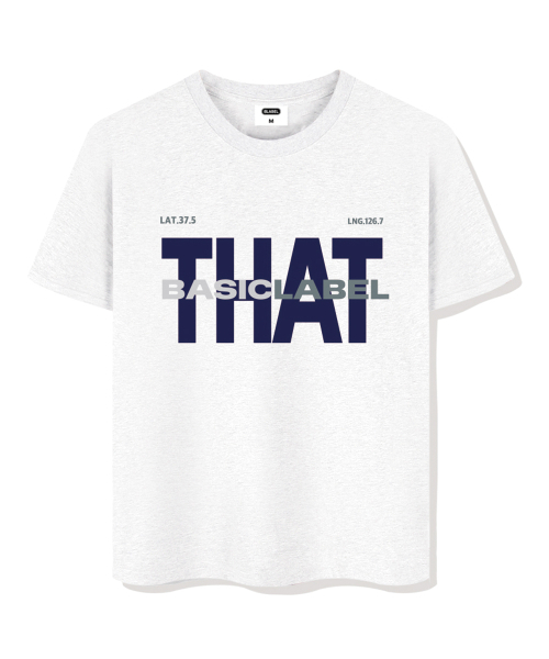 BASIC LABEL（ベーシックラベル）の「Typecomment overfit short-sleeved T-shirt 4 Color [BLSE_1007]（Tシャツ/カットソー・レディース・ネイビー/ブラック/ホワイト/アイボリー・X-LARGE/SMALL/MEDIUM/LARGE）」の11枚目の写真