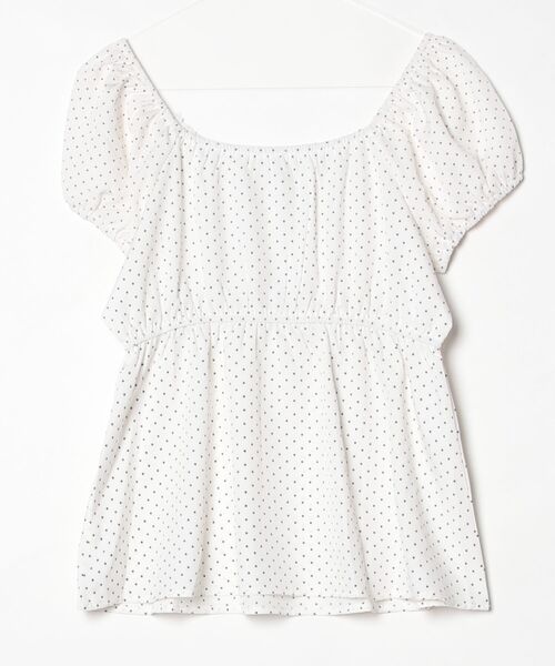 CeLess(セレス)の「Puff Sleeve Dot Peplum / パフスリーブ ドット柄ペプラム(シャツ/ブラウス・レディース・ホワイト/ブラック・FREE)」の17枚目の写真