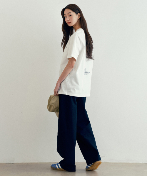 MIND BRIDGE WOMEN（マインドブリッジウーマン）の「[W]カーブド切り替えワイドパンツ - 2カラー（その他パンツ・レディース・ダークネイビー/ライトグレー・55/66/77）」の6枚目の写真