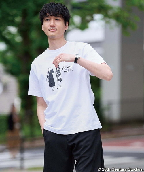 a.v.v（アーヴェヴェ）の「プラダヲキタアクマプリントＴシャツ（Tシャツ/カットソー・メンズ・ホワイト・48/50/46）」の7枚目の写真