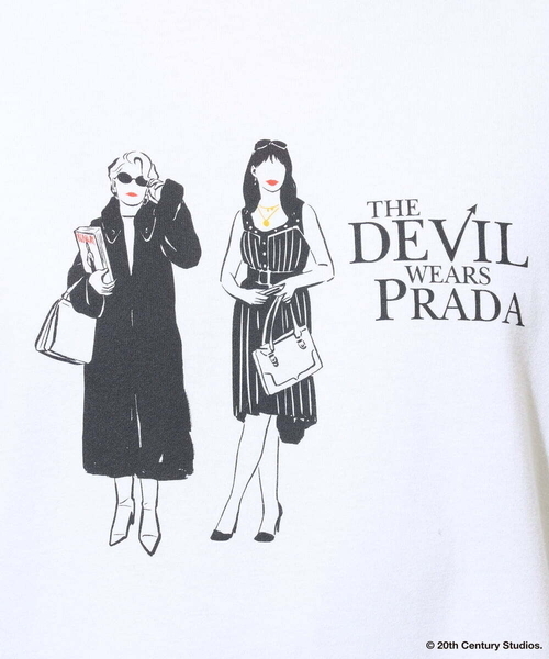 a.v.v（アーヴェヴェ）の「プラダヲキタアクマプリントＴシャツ（Tシャツ/カットソー・メンズ・ホワイト・48/50/46）」の2枚目の写真