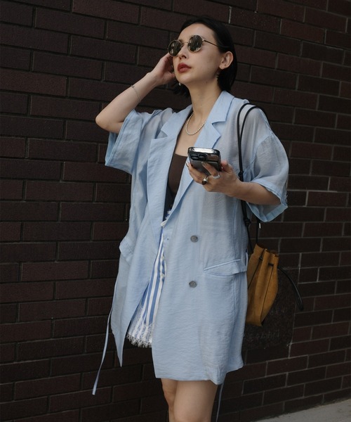 Ameri（アメリ）の「MEDI LACE DOCKING PATTERN SHORTS（その他パンツ・レディース・ブラウン/ブルー・MEDIUM/SMALL）」の22枚目の写真