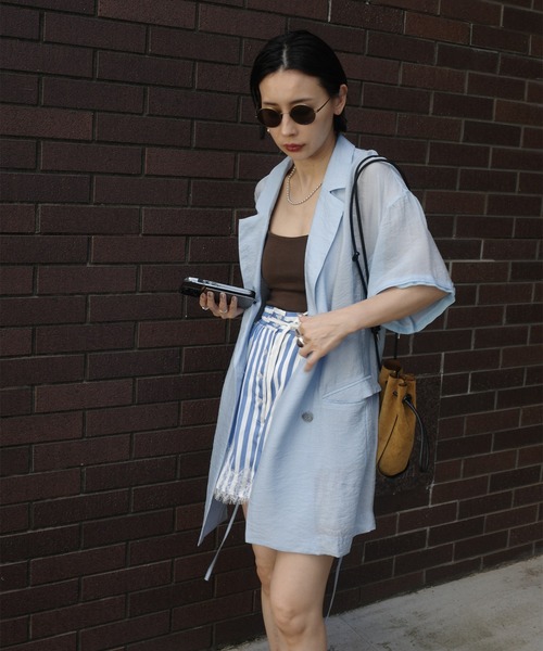 Ameri（アメリ）の「MEDI LACE DOCKING PATTERN SHORTS（その他パンツ・レディース・ブラウン/ブルー・MEDIUM/SMALL）」の20枚目の写真