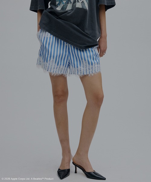 Ameri（アメリ）の「MEDI LACE DOCKING PATTERN SHORTS（その他パンツ・レディース・ブラウン/ブルー・MEDIUM/SMALL）」の15枚目の写真