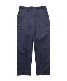 WOOL GABARDINE SLIM-FIT SHIRRING SLACKS