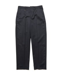 WOOL GABARDINE SLIM-FIT SHIRRING SLACKS