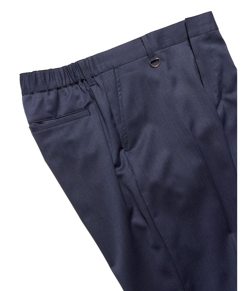 SOPHNET.(ソフネット)の「WOOL GABARDINE SLIM-FIT SHIRRING SLACKS(スラックス・メンズ・チャコールグレー/ネイビー・3/4/2/1/5)」の11枚目の写真