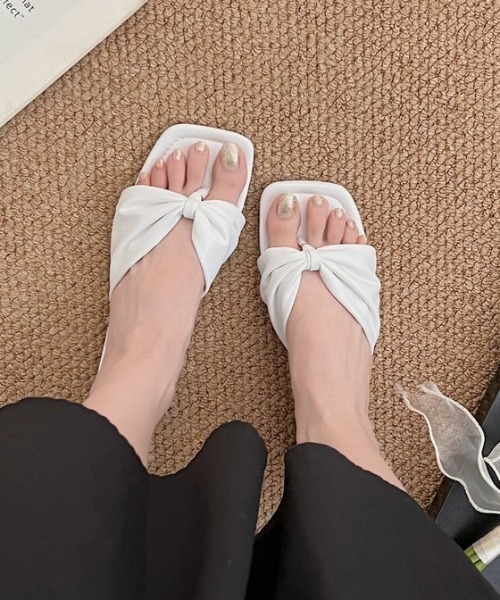 mebole(メボレ)の「フラットリボンサンダル(サンダル・レディース・ブラック/ホワイト/シルバー・SMALL/MEDIUM/LARGE)」の18枚目の写真