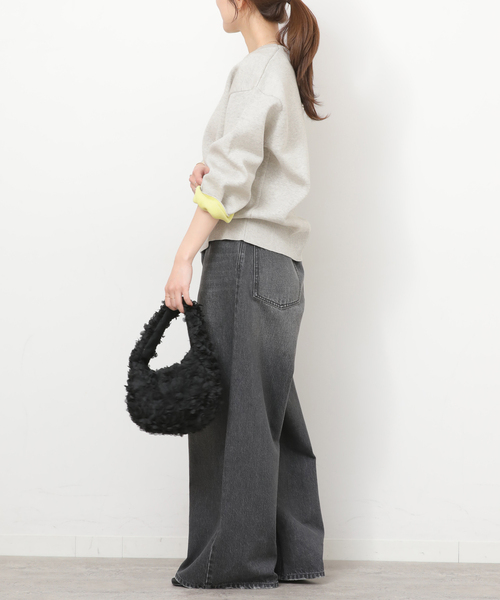 JOURNAL STANDARD relume(ジャーナルスタンダード レリューム)の「《WEB限定追加 / 新色》ダブルニットコントラストプルオーバー(ニット/セーター・レディース・グレー/ネイビー/ブラウン/アイボリー・FREE)」の14枚目の写真