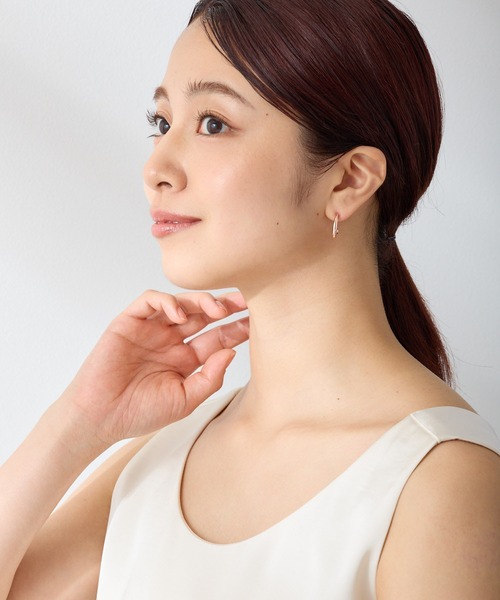 CALIN STANDARD(カリンスタンダード)の「◆金属アレルギー対応◆◆made in japan◆ 【高品質ポスト】【純金・純銀厚メッキ】スリムライン ジルコニアセラミックポストピアス(ピアス(両耳用)・レディース・シルバー/ゴールド/ピンクゴールド・FREE)」の11枚目の写真