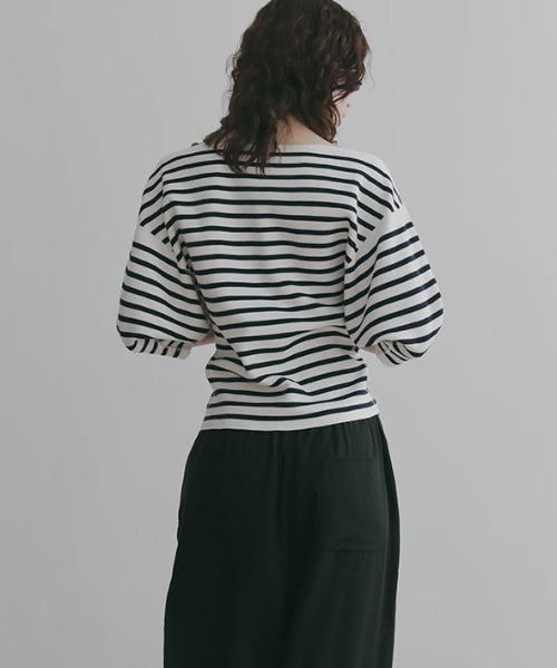 ETRE TOKYO(エトレトウキョウ)の「ボートネックニットプルオーバー(Tシャツ/カットソー・レディース・ネイビー/ブラック/レッド・FREE)」の11枚目の写真