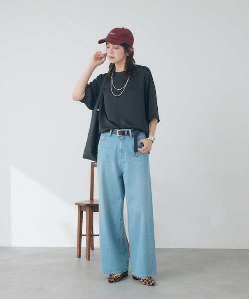 RIVE DROITE(リヴドロワ)の「予約【A・MONN】【手洗い可】handsome DENIM PANTS(デニムパンツ・レディース・サックスブルー・38/36)」の18枚目の写真