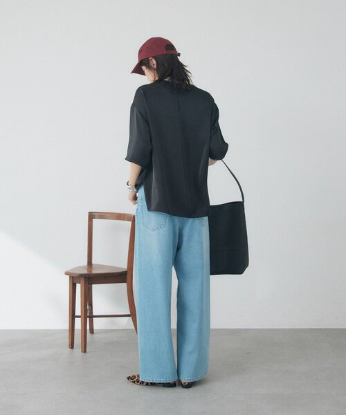 RIVE DROITE(リヴドロワ)の「予約【A・MONN】【手洗い可】handsome DENIM PANTS(デニムパンツ・レディース・サックスブルー・38/36)」の16枚目の写真