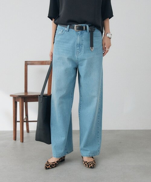 RIVE DROITE(リヴドロワ)の「予約【A・MONN】【手洗い可】handsome DENIM PANTS(デニムパンツ・レディース・サックスブルー・38/36)」の15枚目の写真