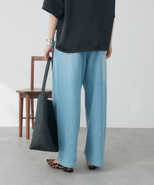 RIVE DROITE(リヴドロワ)の「予約【A・MONN】【手洗い可】handsome DENIM PANTS(デニムパンツ・レディース・サックスブルー・38/36)」の13枚目の写真