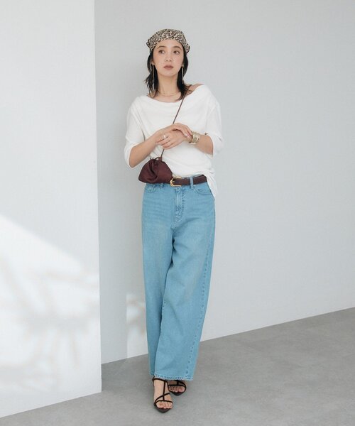 RIVE DROITE(リヴドロワ)の「予約【A・MONN】【手洗い可】handsome DENIM PANTS(デニムパンツ・レディース・サックスブルー・38/36)」の11枚目の写真