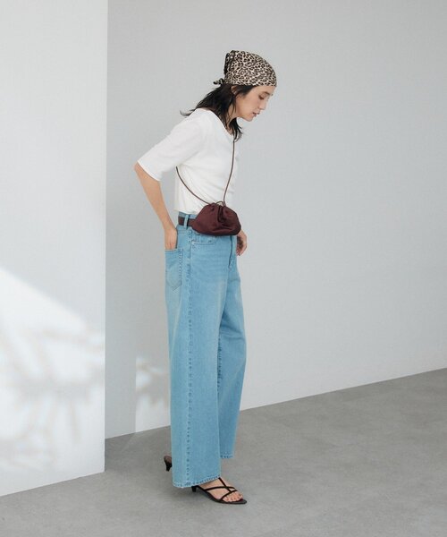 RIVE DROITE(リヴドロワ)の「予約【A・MONN】【手洗い可】handsome DENIM PANTS(デニムパンツ・レディース・サックスブルー・38/36)」の10枚目の写真