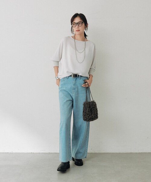 RIVE DROITE（リヴドロワ）の「【A・MONN】handsome DENIM PANTS（デニムパンツ・レディース・サックスブルー/ブルー・38/36）」の4枚目の写真