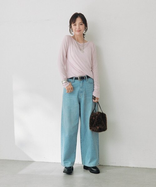 RIVE DROITE（リヴドロワ）の「【A・MONN】handsome DENIM PANTS（デニムパンツ・レディース・サックスブルー/ブルー・38/36）」の6枚目の写真