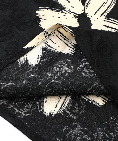 LA POMME petit(ラポミ・プチ)の「Painterly Floral Slip Dress/ペイントフローラル柄スリップドレス(ワンピース・レディース・ブラック・FREE)」の6枚目の写真