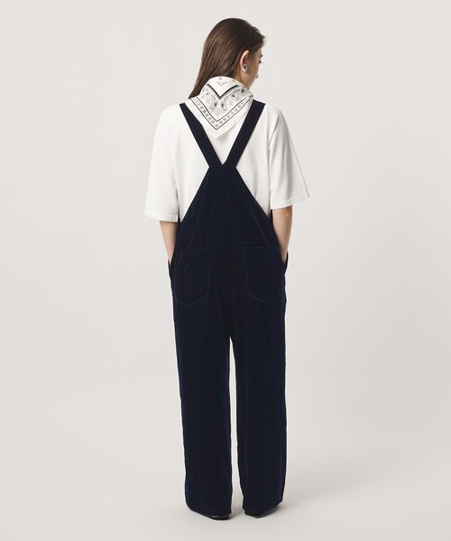 UNITED ARROWS(ユナイテッドアローズ)の「ベルベット サロペットパンツ(サロペット/オーバーオール・レディース・ネイビー/ブラック・38/36)」の7枚目の写真