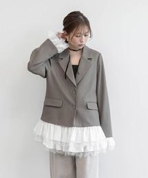 RANDA（ランダ）の「マルチウェイフリルレイヤードジャケット（ブルゾン）」