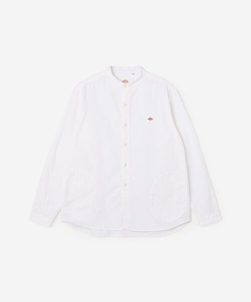DANTON(ダントン)の「DANTON | オックスフォード バンドカラーシャツ SOLID MEN(シャツ/ブラウス・メンズ・ホワイト・40/42)」の2枚目の写真