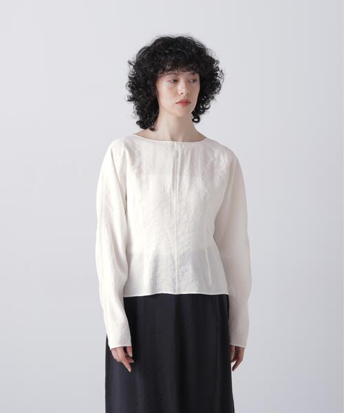 YLEVE(イレーヴ)の「YLEVE / RAYON-POLYESTER BROAD BLOUSE(シャツ/ブラウス・レディース・ブラウン/ブラック/ホワイト・1)」の1枚目の写真